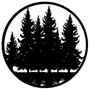 Tree Silhouette 3 - Stock Gobo for Gobo Light Projectors - Choose your size!