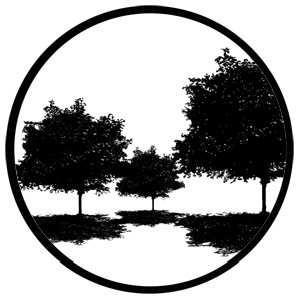 Tree Silhouette 4 - Stock Gobo for Gobo Light Projectors - Choose your size!