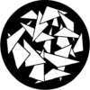 Triangles 2 - Stock Gobo for Gobo Light Projectors - Choose your size!