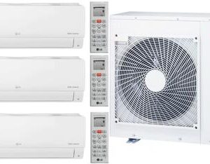 Triple Zone Mini Split Air Conditioner System with 25000 BTU Cooling Capacity 3 Indoor Units and Outdoor