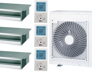 Triple Zone Mini Split Air Conditioner System with 36000 BTU Cooling Capacity 3 Indoor Units and Outdoor