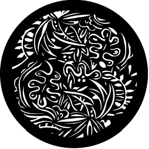 Tropical Flora - Stock Gobo for Gobo Light Projectors - Choose your size!