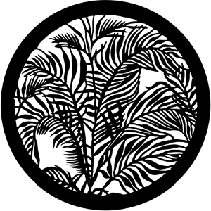 Tropical Leaves - Stock Gobo for Gobo Light Projectors - Choose your size!
