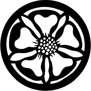 Tudor Rose - Stock Gobo for Gobo Light Projectors - Choose your size!