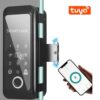 Tuya Smart Lock Fingerprint Lock Door Lock Keypad Door Lock with Handle Fingerprint Electronic Deadbolt Door Lock Smart Door Lock Compatible with Tuya APP