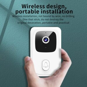 Tuya WIFI Wireless Doorbell Camera Remote Video Doorbell with Chime Support APP Control 2-Way Audio Night-Vision Cloud Storage Sharing for Home Apartment