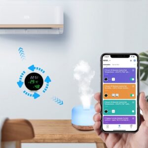 Tuya Wifi Temperature Humidity Sensors APP Remote Monitor Control for Home Intelligent Scenario Linkage Compatible with Amazon Alexa Google Home