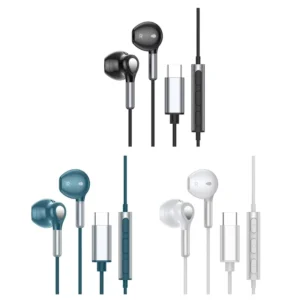 Type-C Metal Earphone Earpiece Volume Control Wire Control Heavy Bass Headsets