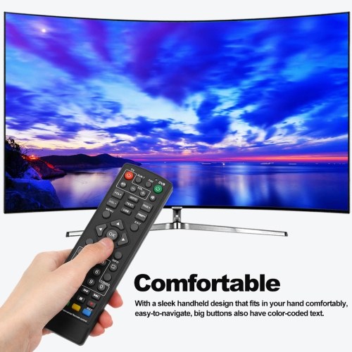 Universal DVB-T2 Set-Top Box Remote Control Wireless Smart Television STB Controller Replacement for HDTV Smart TV Box Black Universal DVB-T2 Set-Top Box Remote Control Wireless Smart Television STB Controller Replacement for HDTV Smart TV Box Black