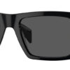 Versace Rectangle Sunglasses with Black Frame And Dark Grey Lenses, 54mm