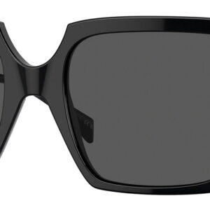 Versace Square Sunglasses with Black Frame And Dark Grey Lenses, 55mm