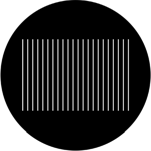 Vertical Blinds - Stock Gobo for Gobo Light Projectors - Choose your size!