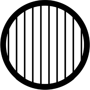 Vertical Lines - Stock Gobo for Gobo Light Projectors - Choose your size!