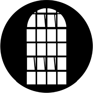 Victorian School Window - Stock Gobo for Gobo Light Projectors - Choose your size!