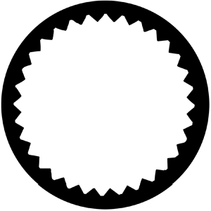 Vignette Aperture 1 - Stock Gobo for Gobo Light Projectors - Choose your size!