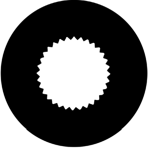 Vignette Aperture 3 - Stock Gobo for Gobo Light Projectors - Choose your size!