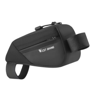 WEST BIKING 0.5L Bicycle Bag Bike Frame Front Tube Bag Bicycle Front Frame Bag Compact Size Smooth Zipper Cycling Bag