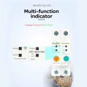 WIFI Intelligent Circuit Breaker 1P DIN ?Rail Switch Ewelink APP Control Compatible with Alexa and Google Assitant Voice Control for Home Automation