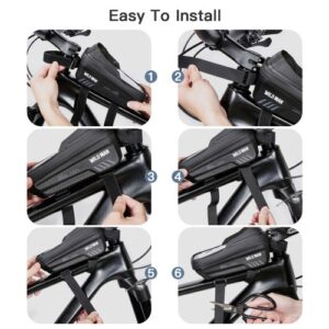 WILD MAN Bike Waterproof Phone Bag Bicycle Cycling Frame Bag
