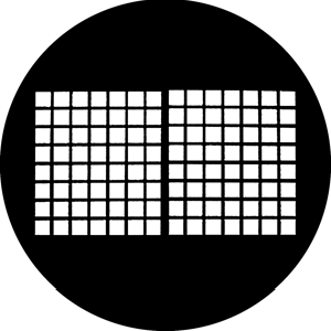 Warehouse Window - Stock Gobo for Gobo Light Projectors - Choose your size!