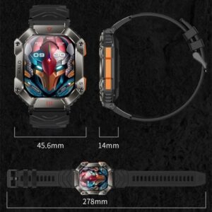 Waterproof Smart Watch Heart Rate Monitor Fitness Tracker Activity Tracker Smart Sport Watches Long Standby Time Multifunctional Health Monitoring Smart Reminder Outdoor Assistance