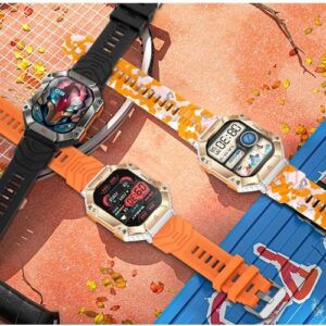 Waterproof Smart Watch Heart Rate Monitor Fitness Tracker Activity Tracker Smart Sport Watches Long Standby Time Multifunctional Health Monitoring Smart Reminder Outdoor Assistance