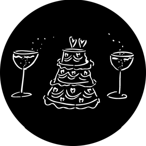 Wedding Cake - Stock Gobo for Gobo Light Projectors - Choose your size!