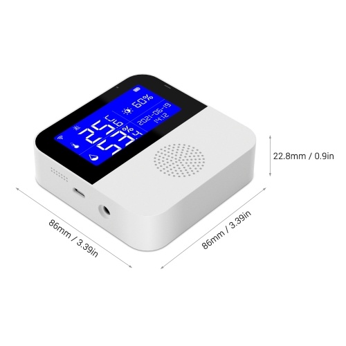 Wi-Fi Temperature Humidity Meter Indoor Hygrometer Temperature Sensor Alarm Tuya APP Control 2.9-inch LCD Backlight Display ¡æ / ¨H with Time Date for Home Wi-Fi Temperature Humidity Meter Indoor Hygrometer Temperature Sensor Alarm Tuya APP Control 2.9-inch LCD Backlight Display ¡æ / ¨H with Time Date for Home