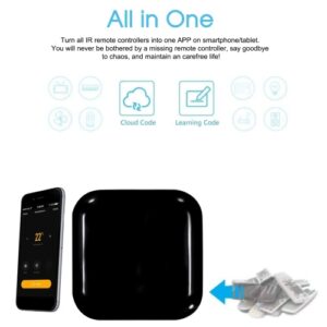 WiFi-IR Remote IR Control Wi-Fi(2.4Ghz) Enabled Infrared Universal Remote Controller For Air Conditioner TV DVD Using Tuya Smart Life APP Compatible with Alexa Google Home Voice Control