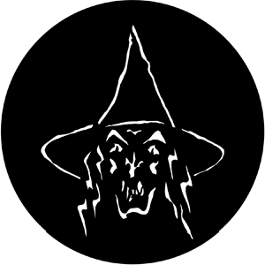 Wicked Witch - Stock Gobo for Gobo Light Projectors - Choose your size!