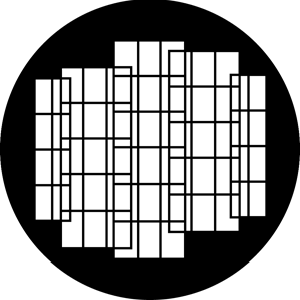 Window Collage 1 - Stock Gobo for Gobo Light Projectors - Choose your size!