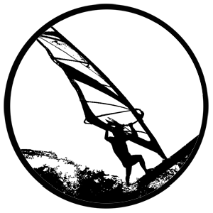 Windsurfer - Stock Gobo for Gobo Light Projectors - Choose your size!
