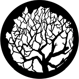 Winter Tree 1 - Stock Gobo for Gobo Light Projectors - Choose your size!