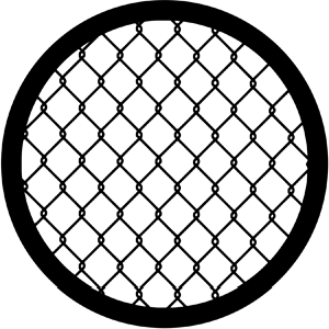 Wire Fence - Stock Gobo for Gobo Light Projectors - Choose your size!