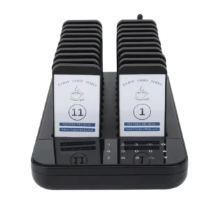 Wireless Calling System 3 Calling Modes Touch Control Maximum 998 Pagers Restaurant Pager with 20 Pagers 100-240V