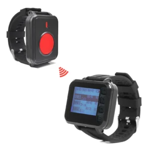 Wireless Caregiver Pager SOS Panic Button Watch Call for Home/Elderly Monitoring/Patient/Disabled Nurse Alert System