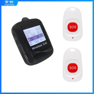 Wireless Nurse System Waterproof Watch Receiver + SOS Emergency Call Buttons White For Hospital Clinic Nursing Home