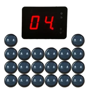 Wireless Pager Restaurant Call System Receiver Host + 20 Buttons For Hookah