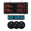 Wireless Queue Calling System Restaurant Pager Waiter Call Button Number Waiting System With 3 Digits Display and Call Button
