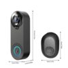 Wireless Video Doorbell Camera 1080P HD 2-Way Audio 5m Night Vision Function PIR Human Detection Cloud Storage IPX6 Waterproof 2.4GHz WiFi Video Doorbell Camera