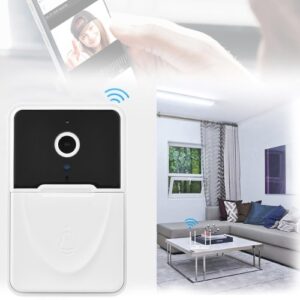 Wireless Video Doorbell Camera Visual Smart Doorbell with Motion Detection Night Vision 2-Way Audio Real-Time Monitoring AAA Batteries Powered