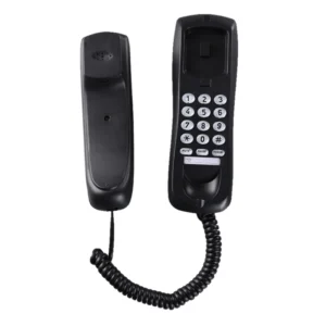 Y5GE Multifunctional Wall Phone Desktop Telephone with Pause and Re-Dial Functions