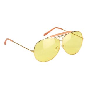 Yellow Aviator Glasses Accessory
