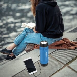ZEALOT S1 Outdoor BT Speakers Portable Sound Box IPX5 Waterproof LED Flashlight with Microphone Support TF Card AUX Input FM Radio 4000mAh Power Bank